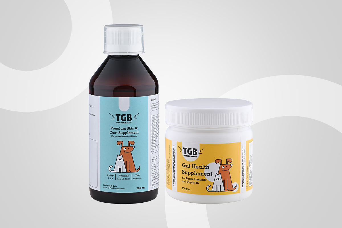 Premium Skin & Coat Supplement + Gut Health Supplement (For Dogs and Cats)